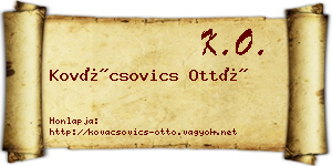 Kovácsovics Ottó névjegykártya